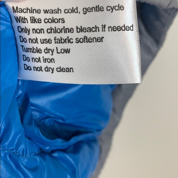 BCBGeneration Hooded Puffer Vest Grey Blue Size M - Picture 10 of 11